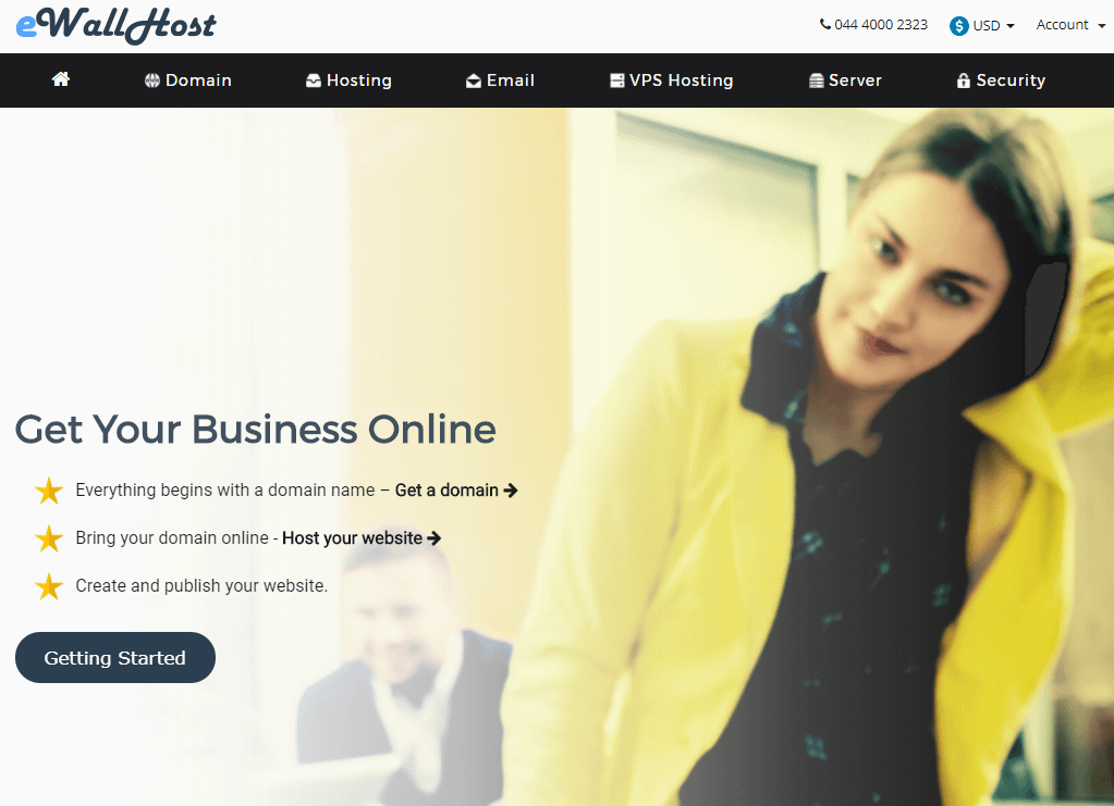eWallhost - 4.5美元/年 便宜com域名注册-主机迷