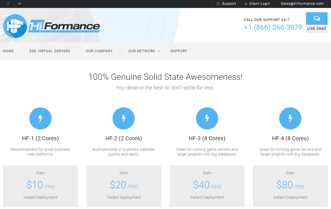 HiFormance - $7/月 6GB内存/6核/20G SSD/3IP/4TB流量/洛杉矶 超便宜VPS-主机迷