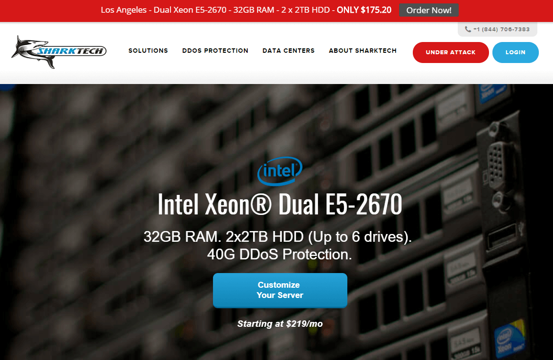 Sharktech - 95美元/年 鲨鱼机房/512MB/40G HDD/不限流量/40G高防 便宜的高端VPS-主机迷