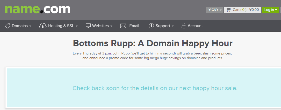 Name.com：域名促销 - .co 4.99美元/.us 2.99美元-主机迷