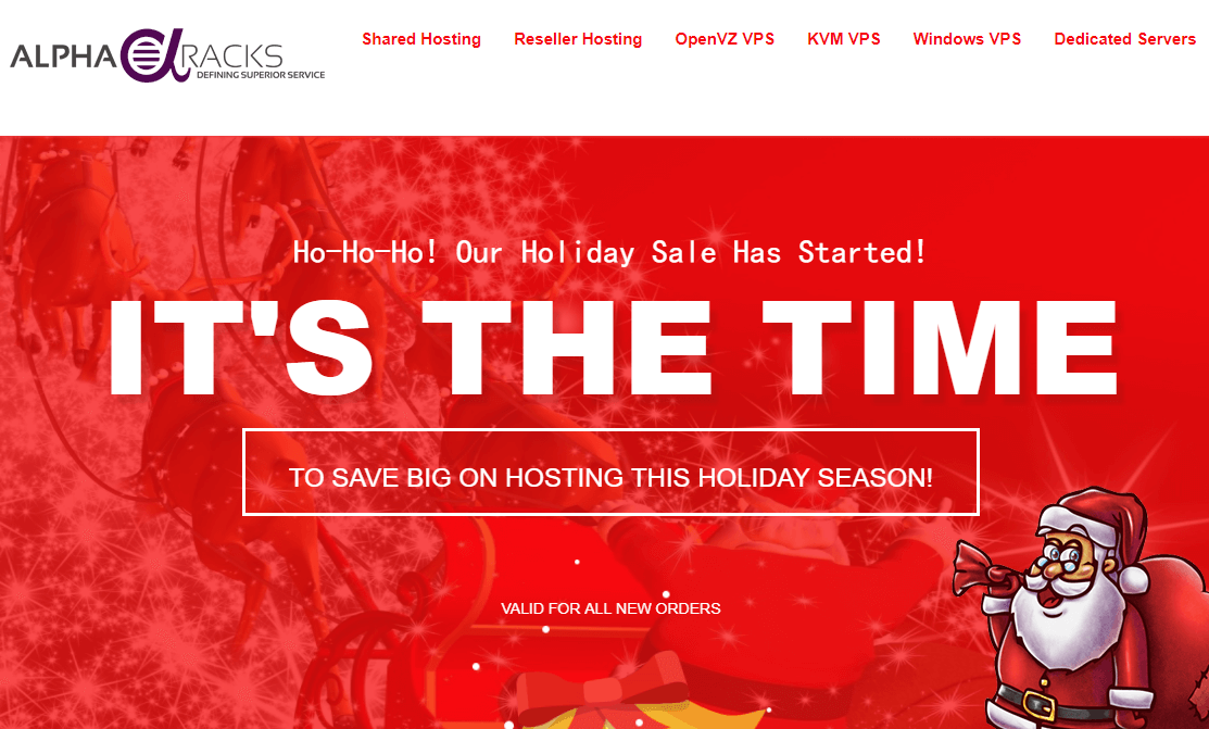 AlphaRacks:圣诞促销/年付5.99美元/128MB/8GB/500GB流量/100Mbps-主机迷