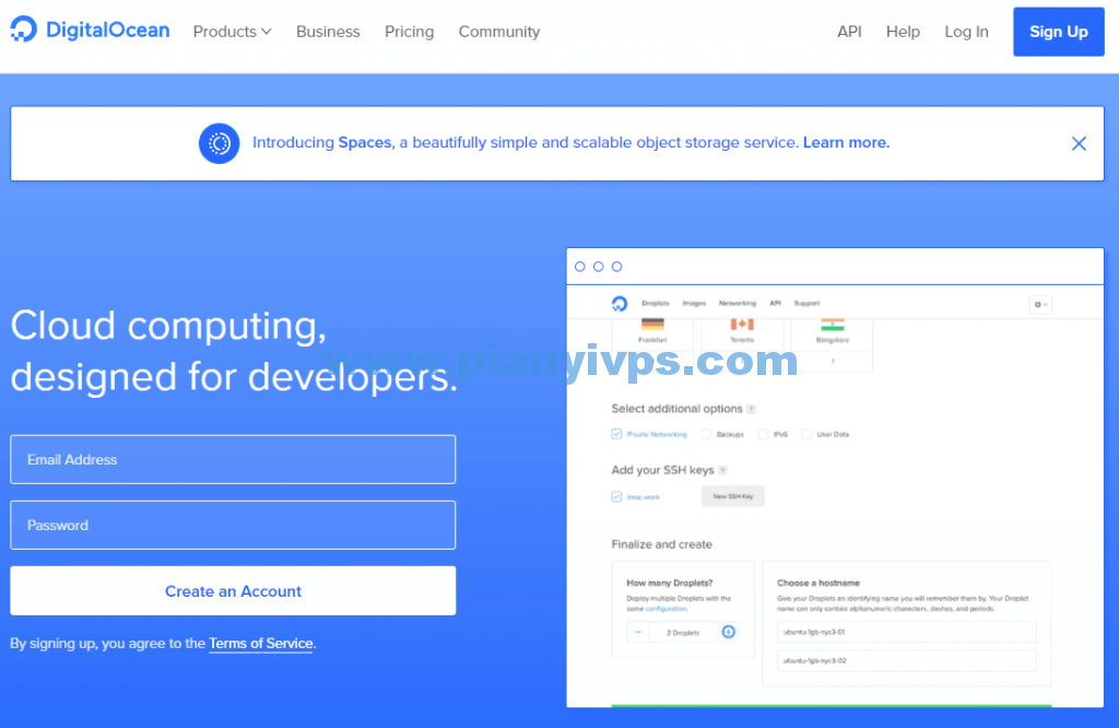 DigitalOcean:新用户注册赠送10美金/可用2个月-主机迷
